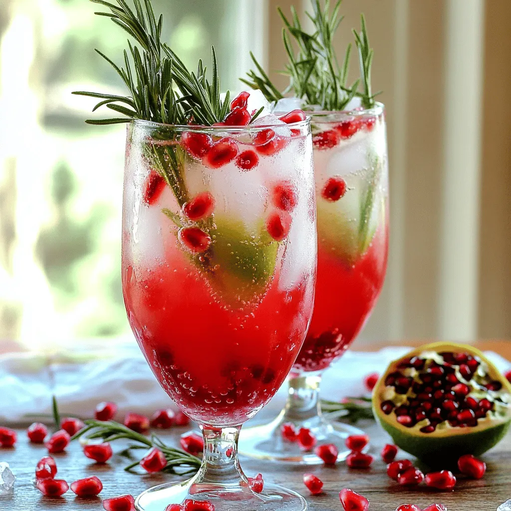 Pomegranate Rosemary Cooler Refreshing Summer Drink