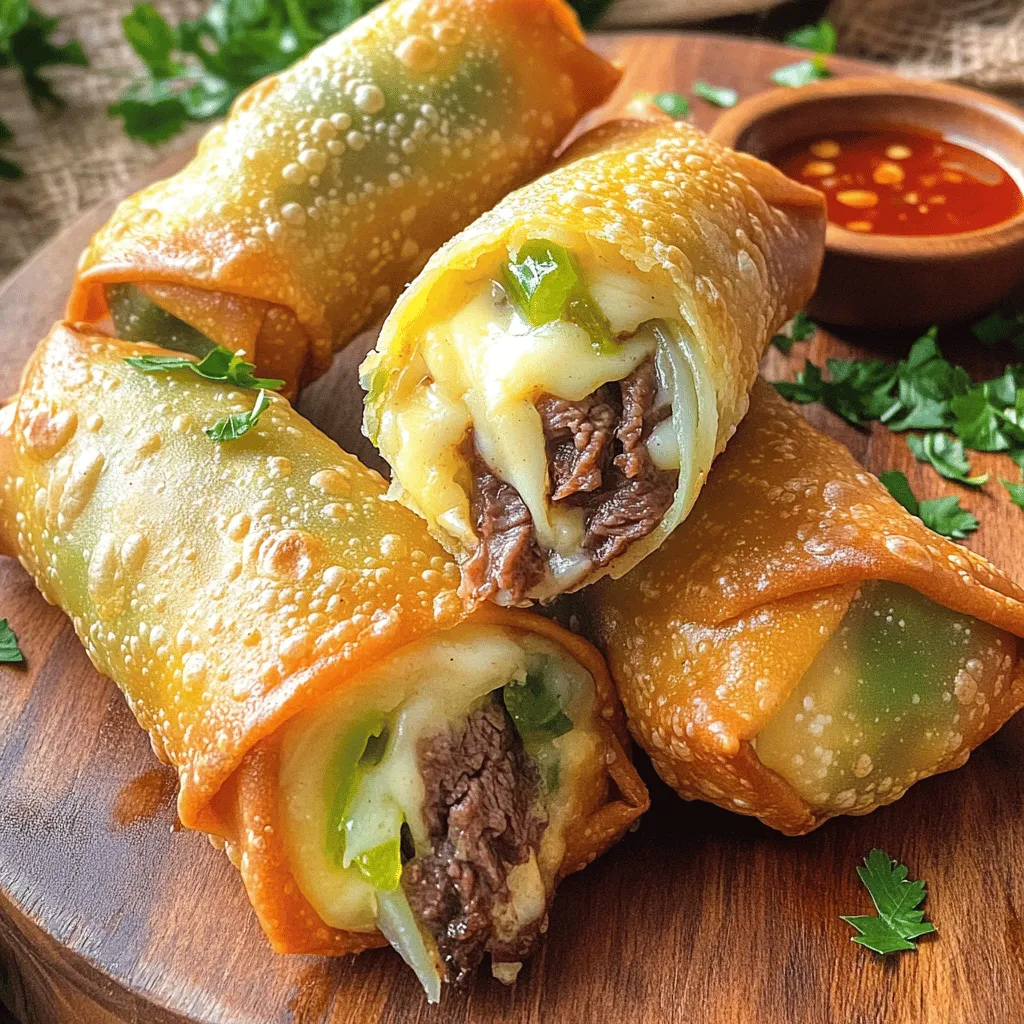 Philly Cheesesteak Egg Rolls Flavorful and Fun Snack