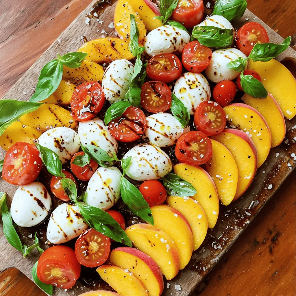 Savory Peach Caprese Salad Fresh and Flavorful Dish