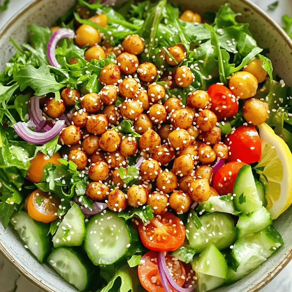 Crispy Chickpea Salad Fresh and Flavorful Delight