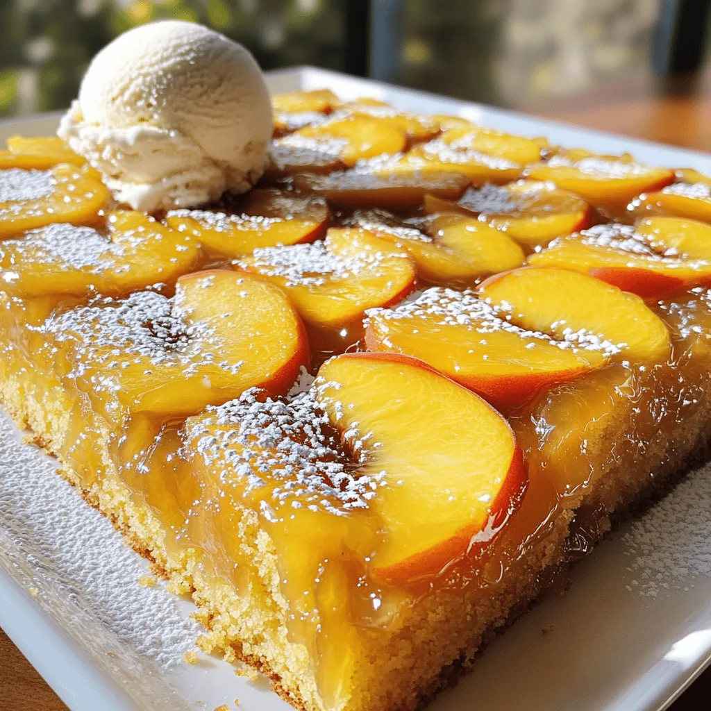 Peach Upside Down Cake Delightful and Simple Treat
