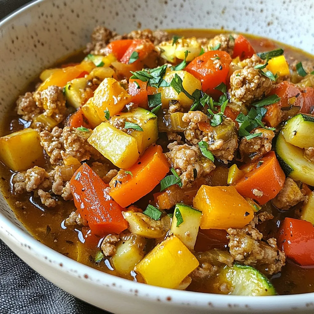 One-Pan Savory Ground Turkey Flavorful Dinner Delight