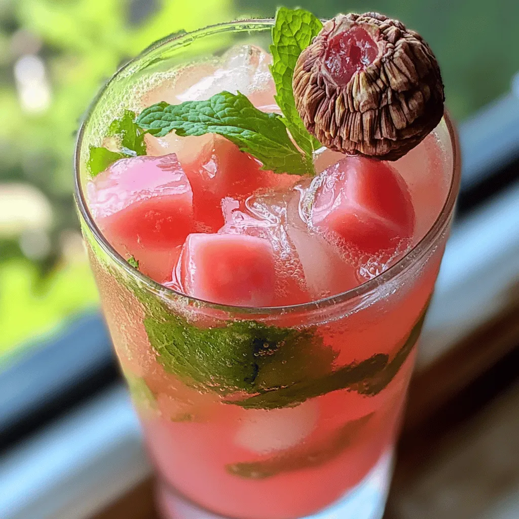 Lychee Rose Mojito Refreshing Summer Drink Recipe