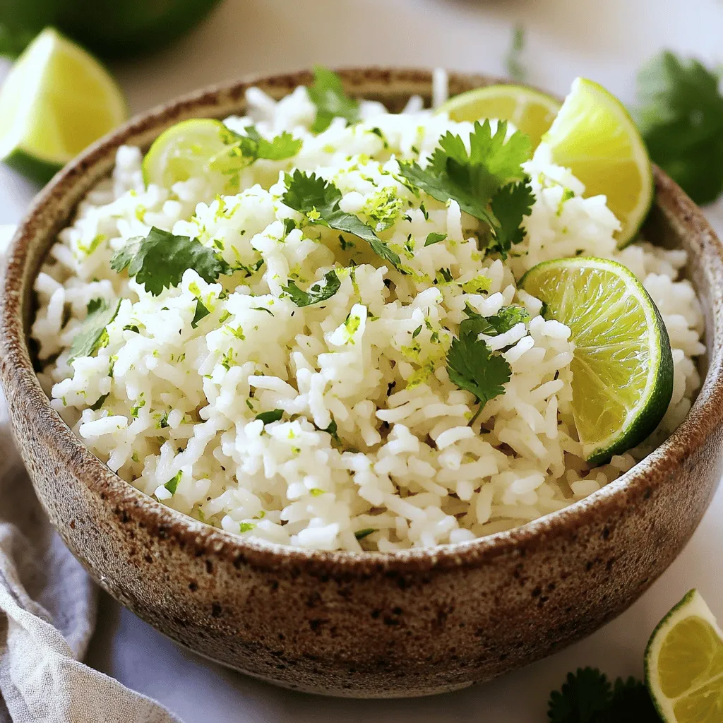 Lime Cilantro Rice Vibrant and Flavorful Side Dish