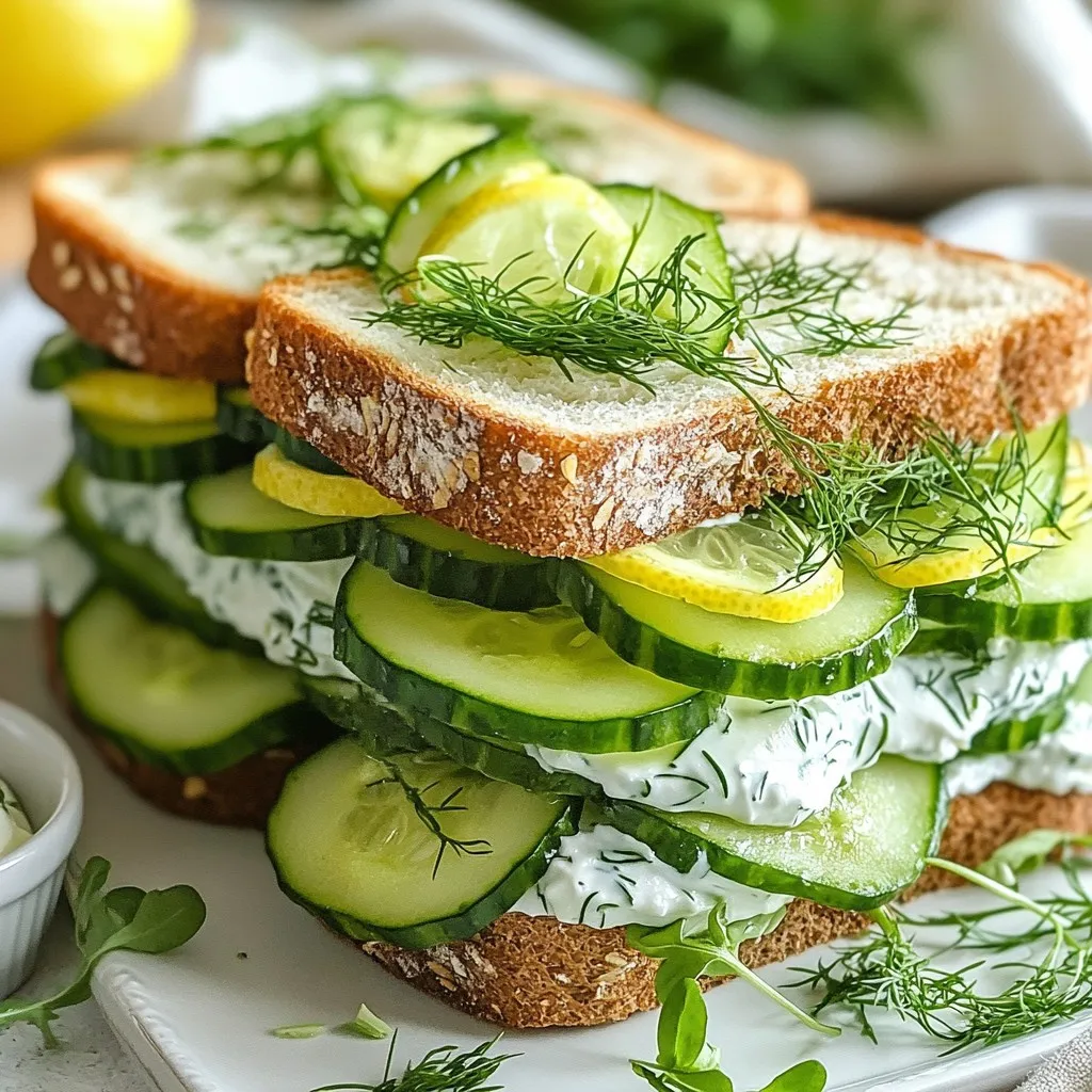 Cucumber Salad Sandwiches Fresh and Flavorful Treat
