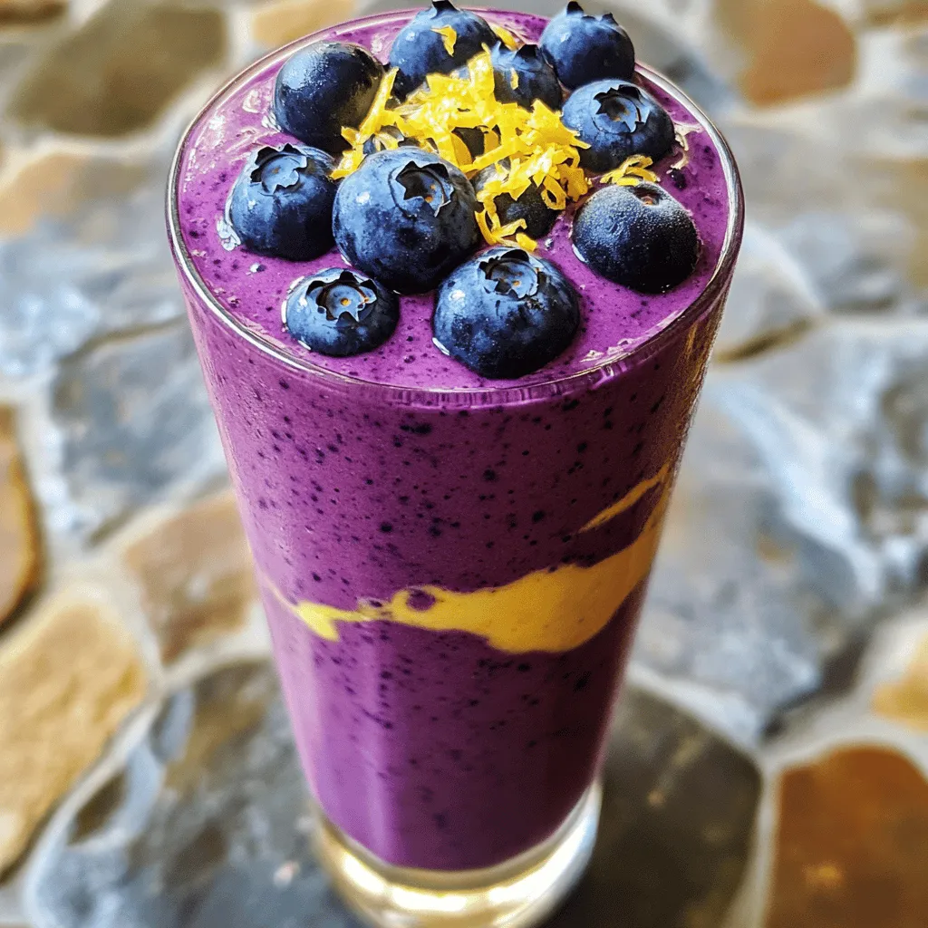 Blueberry Lemon Cheesecake Smoothie Refreshing Delight