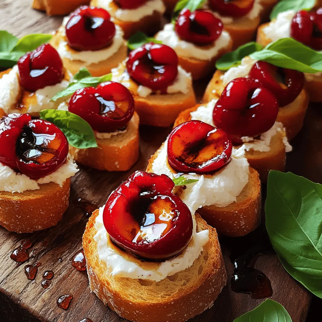 Cherry Balsamic Burrata Crostini Simple and Tasty Treat