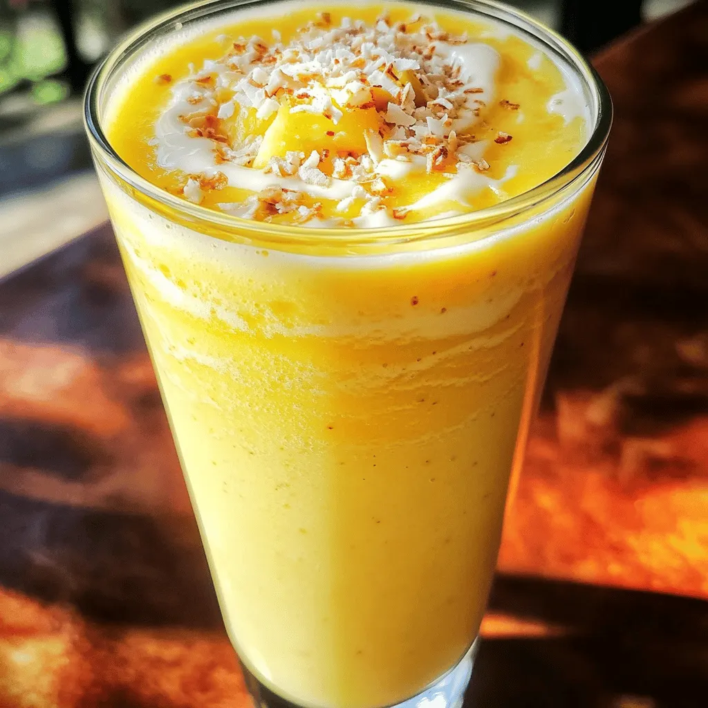 Pineapple Coconut Smoothie Fresh and Creamy Delight