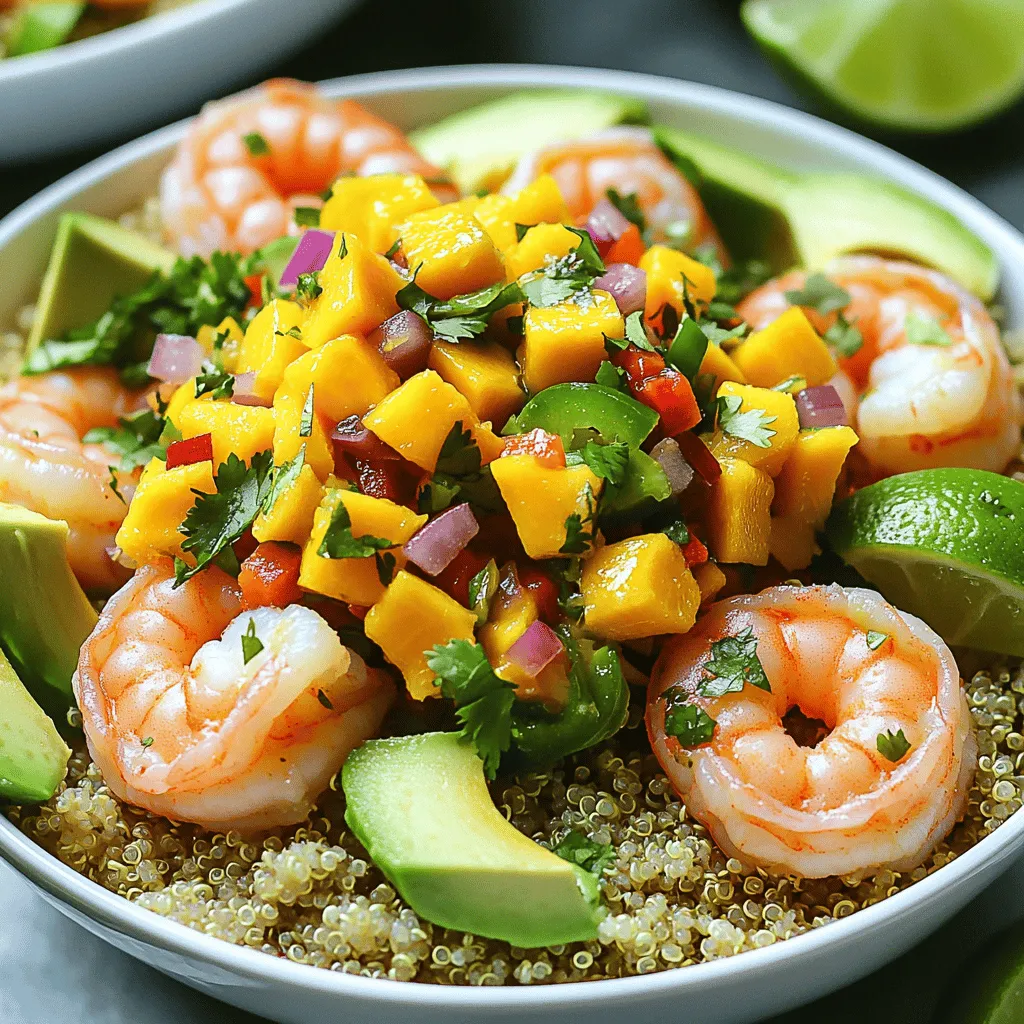 Shrimp and Avocado Bowls with Mango Salsa Delight