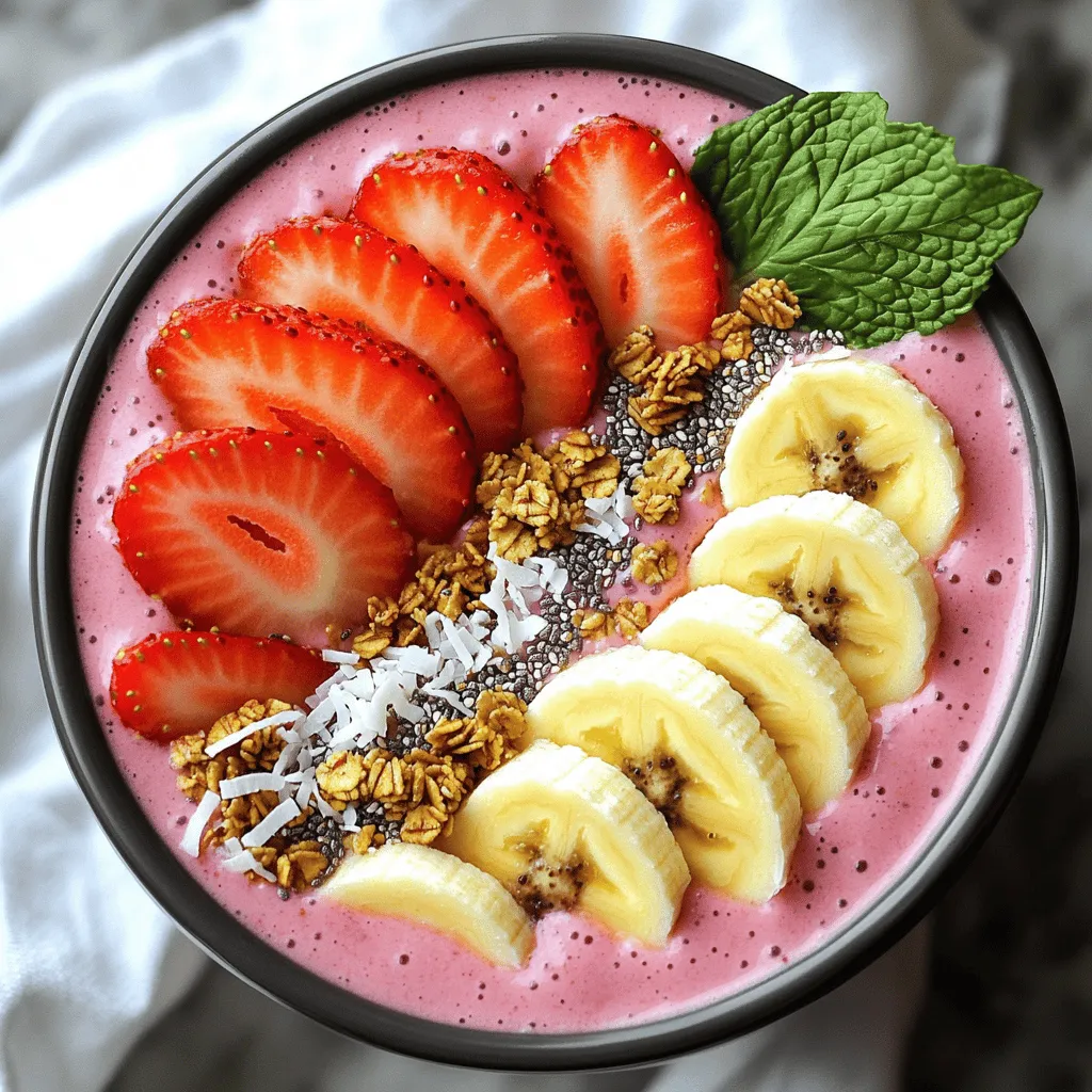 Strawberry Banana Smoothie Bowl Nutritious and Tasty
