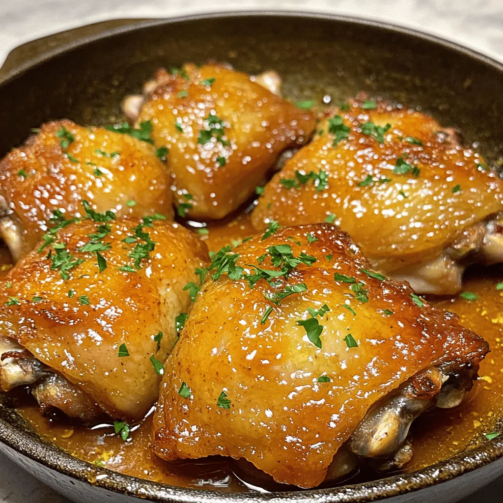 Honey Garlic Skillet Chicken Thighs Savory Delight