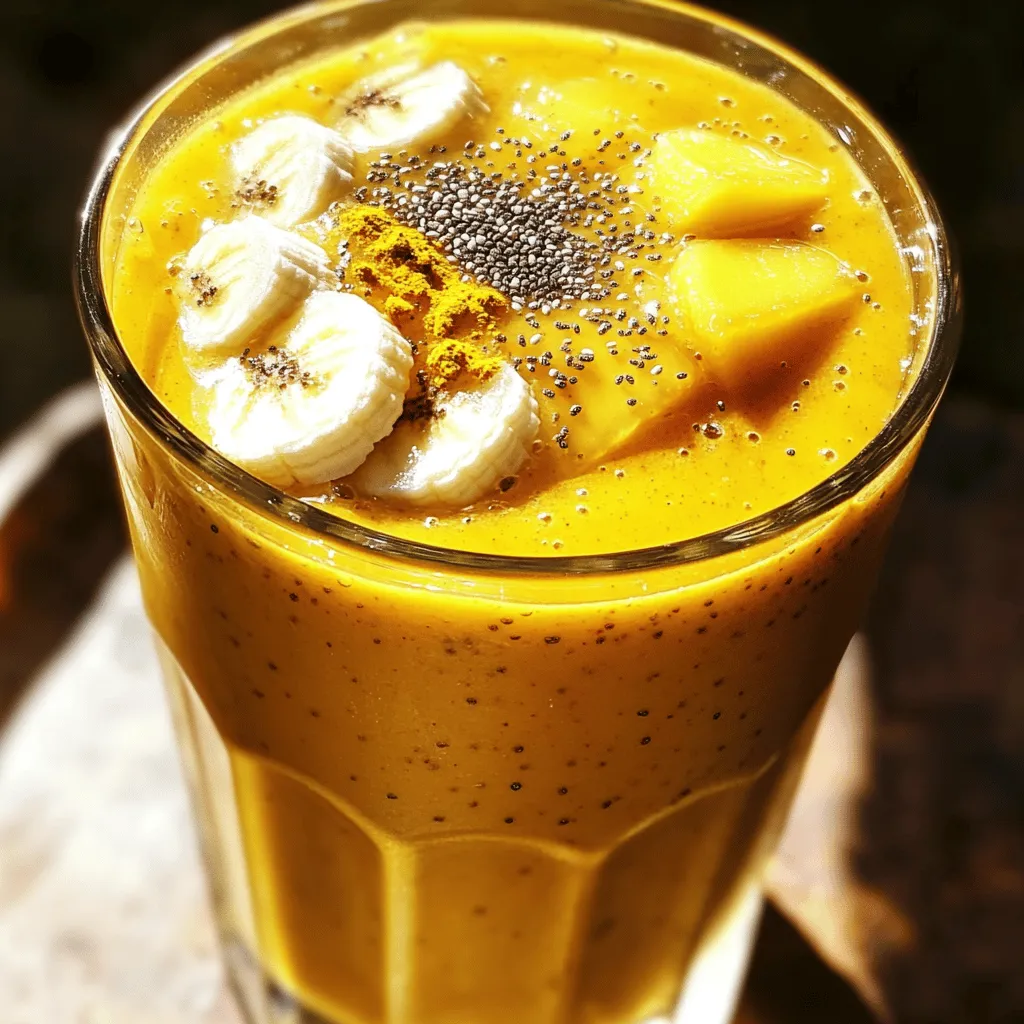 Turmeric Mango Sunrise Smoothie Refreshing and Healthy