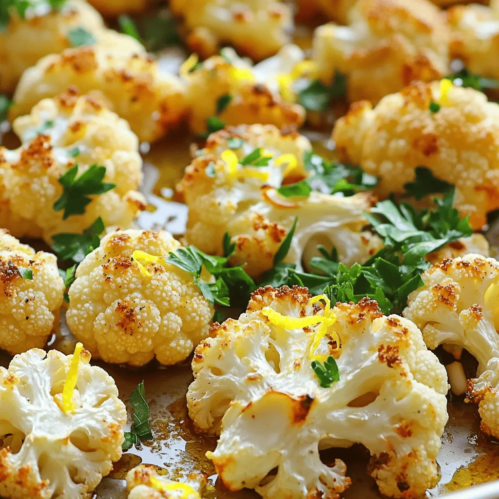 Lemon Garlic Roasted Cauliflower Flavorful Side Dish