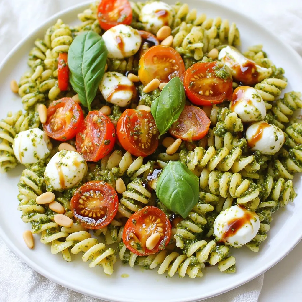 Caprese Pesto Pasta Salad Fresh and Flavorful Dish