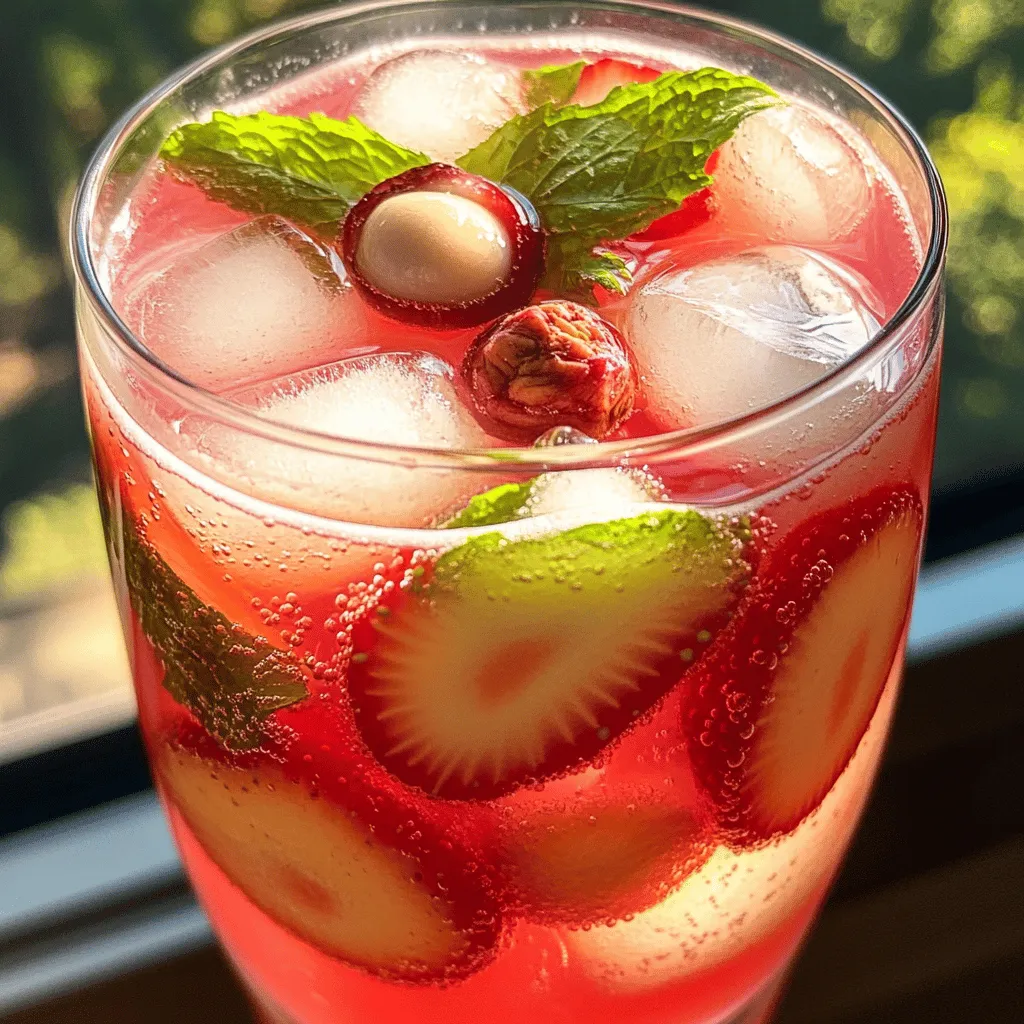 Strawberry Lychee Lemonade Refreshing Summer Drink