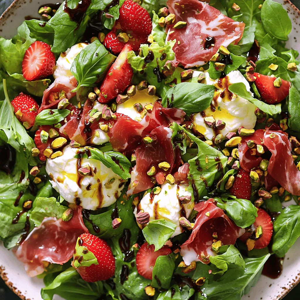 Prosciutto Strawberry Burrata Salad Fresh and Tasty Dish