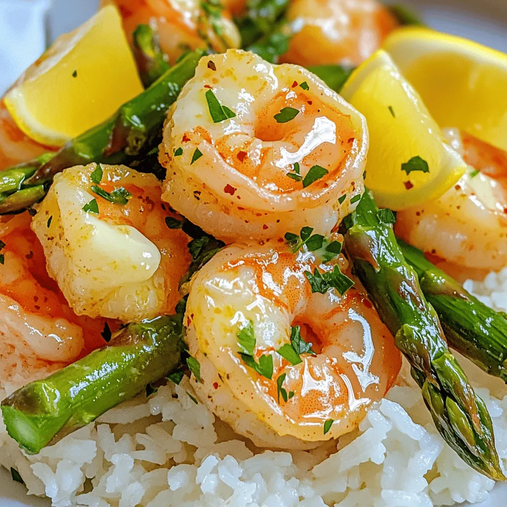 Garlic Butter Shrimp and Asparagus Quick Dinner Recipe