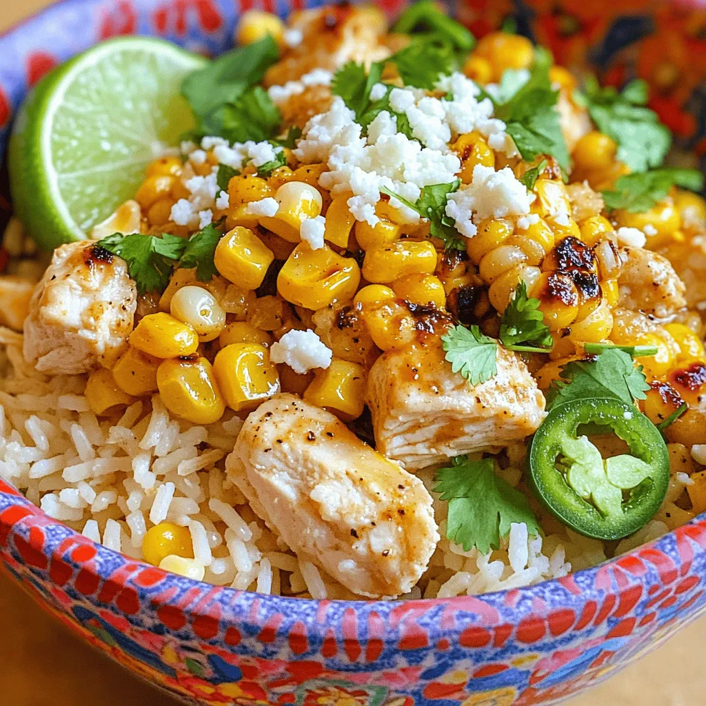 Savory Chicken Rice Bowl with Street Corn Recipe