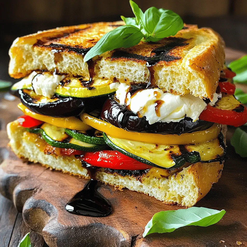 Grilled Veggie Burrata Panini Tasty and Simple Dish