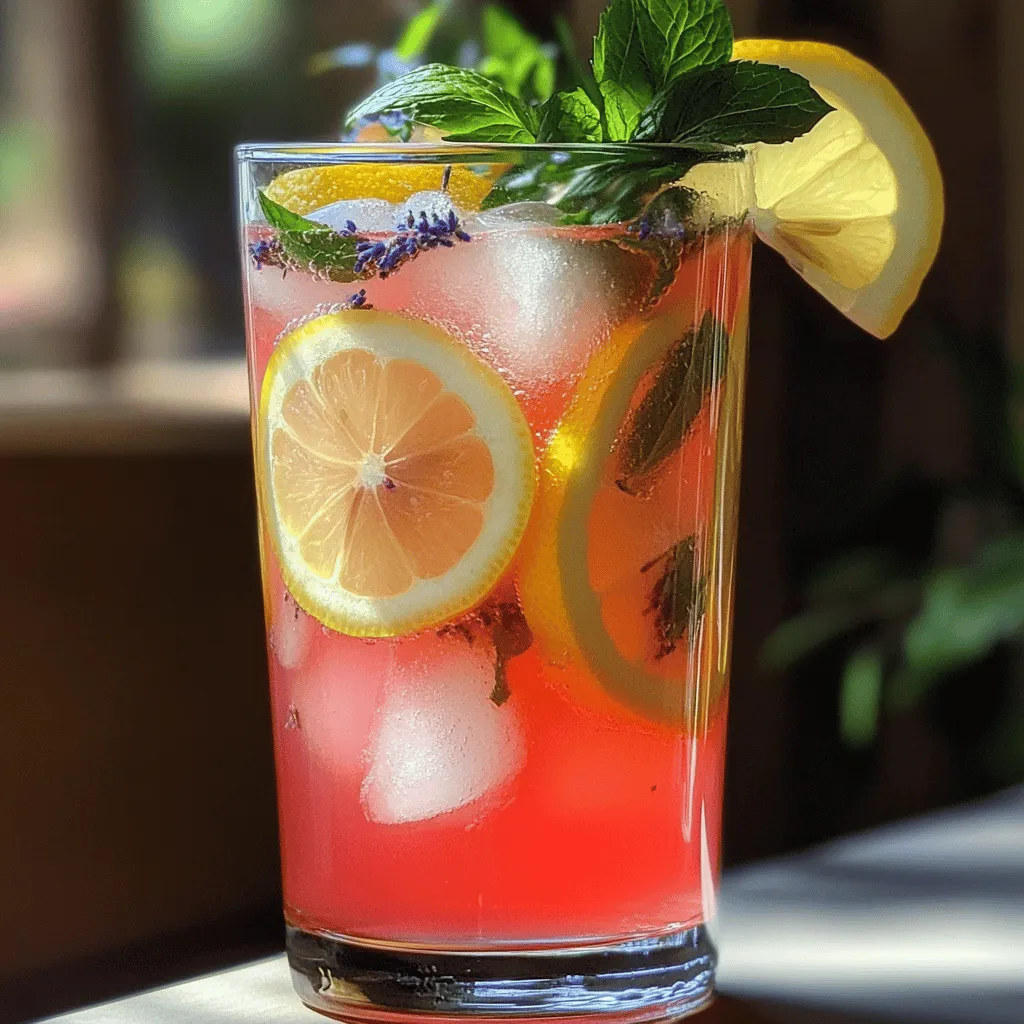 Lychee Lavender Lemon Spritz Refreshing Summer Drink
