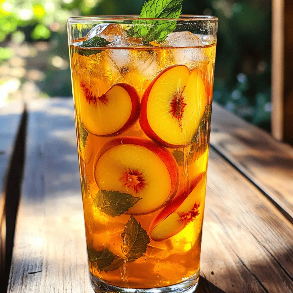 Ingredient Peach Iced Tea Refreshing and Flavorful Drink