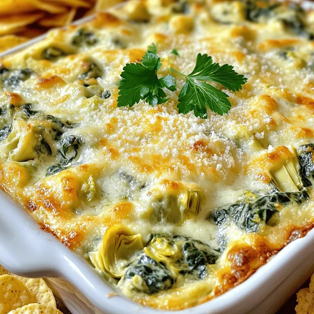 Cheesy Spinach Artichoke Dip Creamy and Flavorful Dish