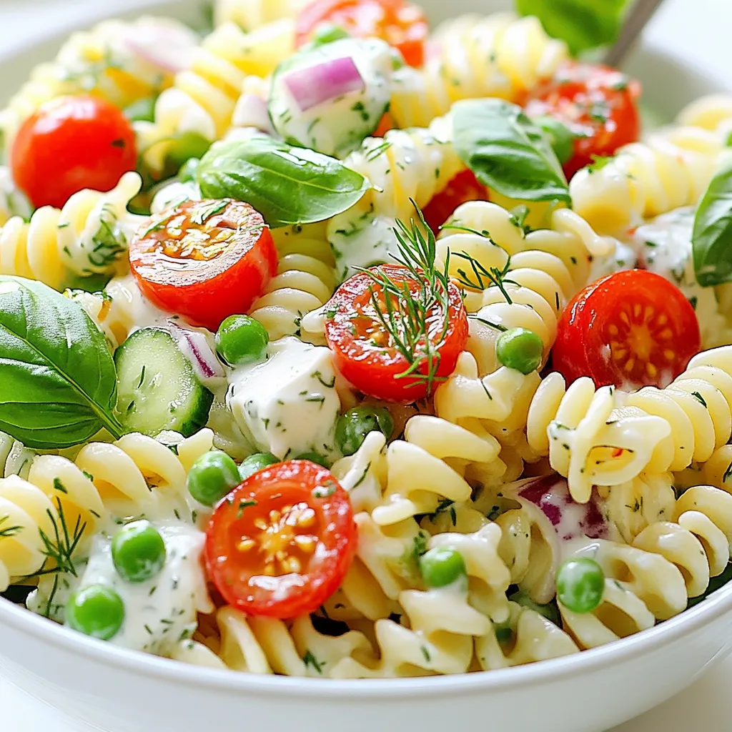 Creamy Summer Pasta Salad Refreshing and Tasty Dish