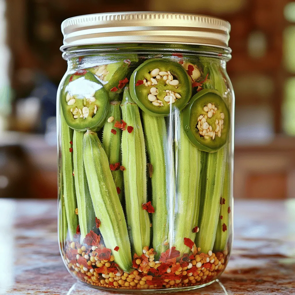 Spicy Refrigerator Pickled Okra Flavorful Side Dish
