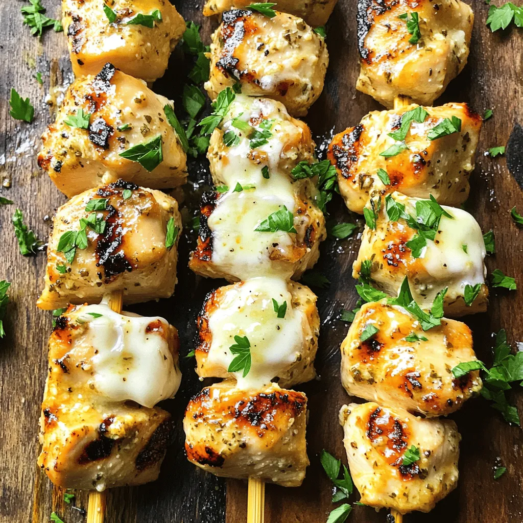 Grilled Ranch Garlic Parmesan Chicken Skewers Recipe
