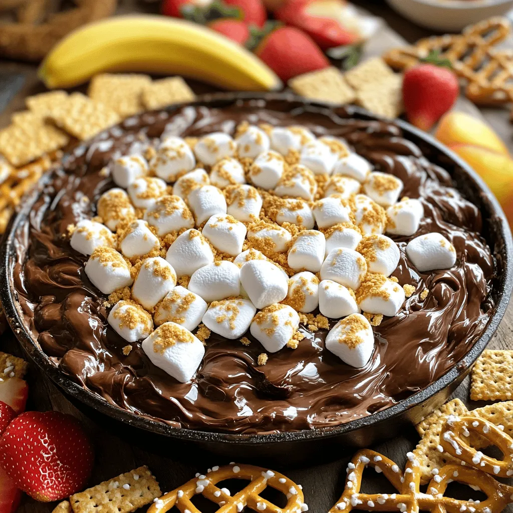 S&#8217;mores Dip with Chocolate and Marshmallows Delight