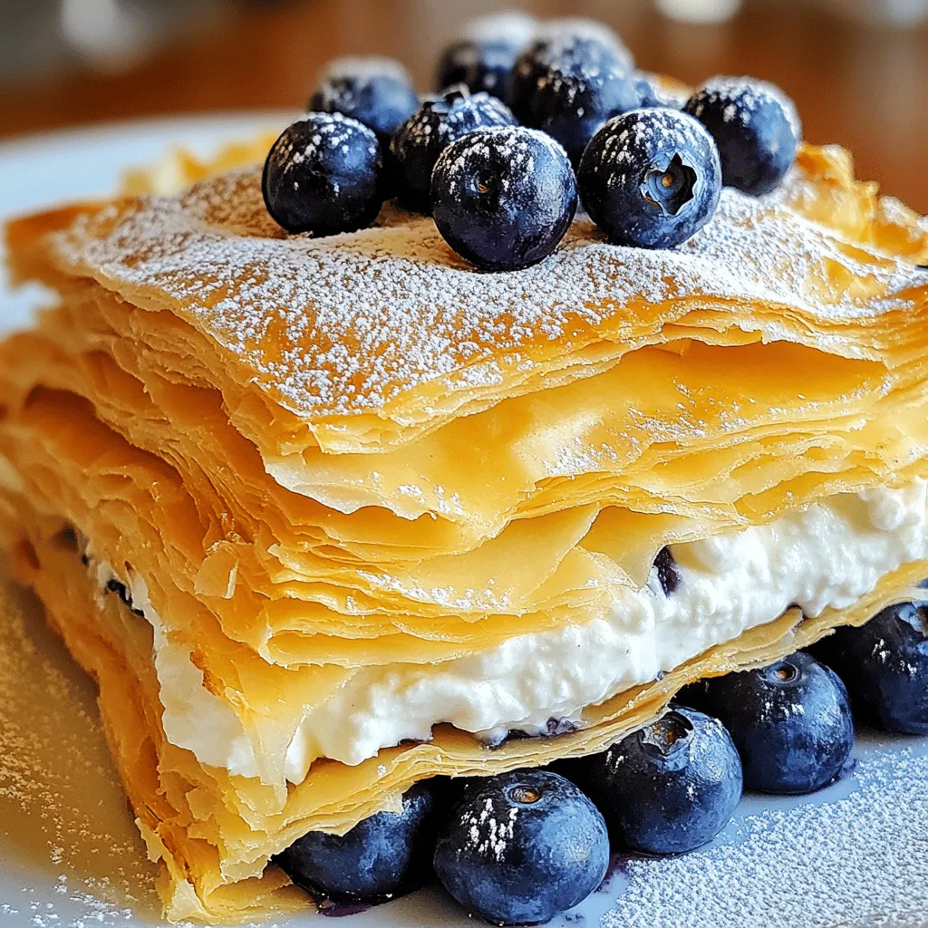 Blueberry Cheesecake Fillo Galette Delightful Dessert