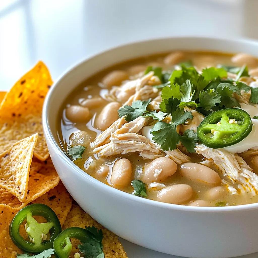 Slow Cooker White Chicken Chili Flavorful Dinner Delight