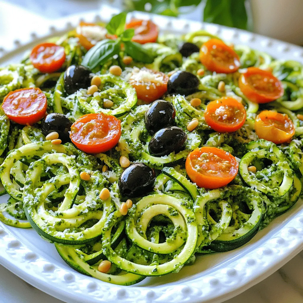 Zucchini Noodles with Pesto for a Healthy Meal