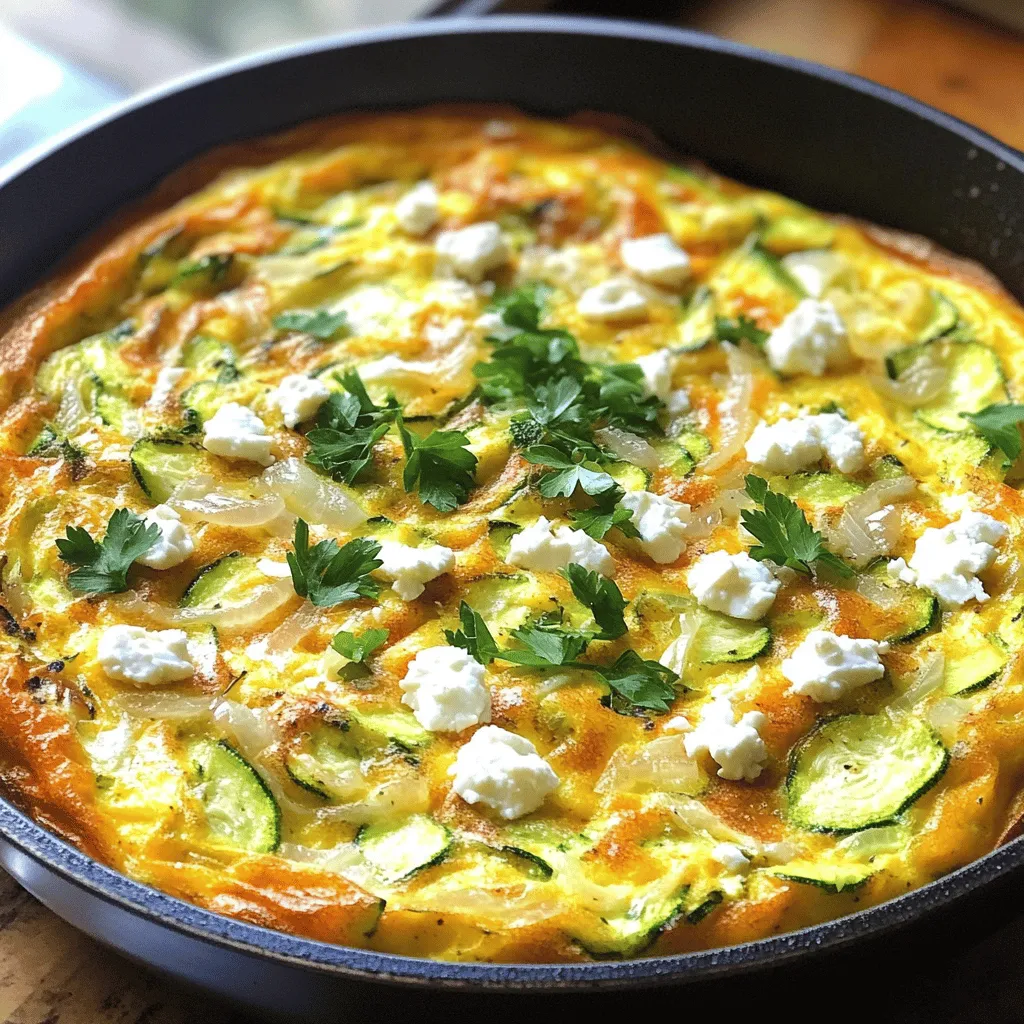 Zucchini and Feta Frittata Tasty and Simple Dish