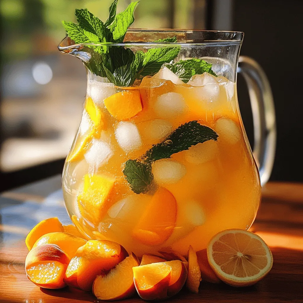 Homemade Peach Lemonade Refreshing Summer Drink