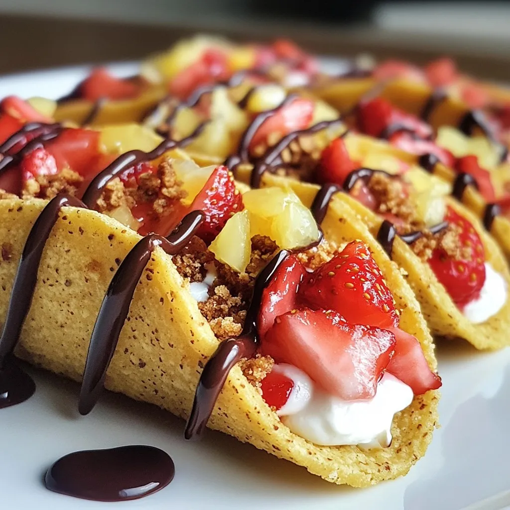Strawberry Crunch Cheesecake Tacos Delicious Dessert