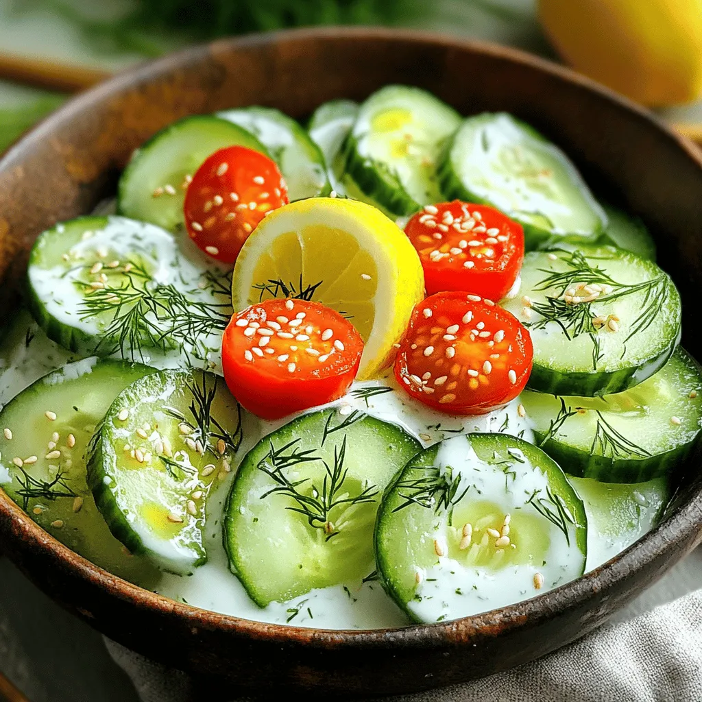 Creamy Cucumber Salad Refreshing Summer Dish