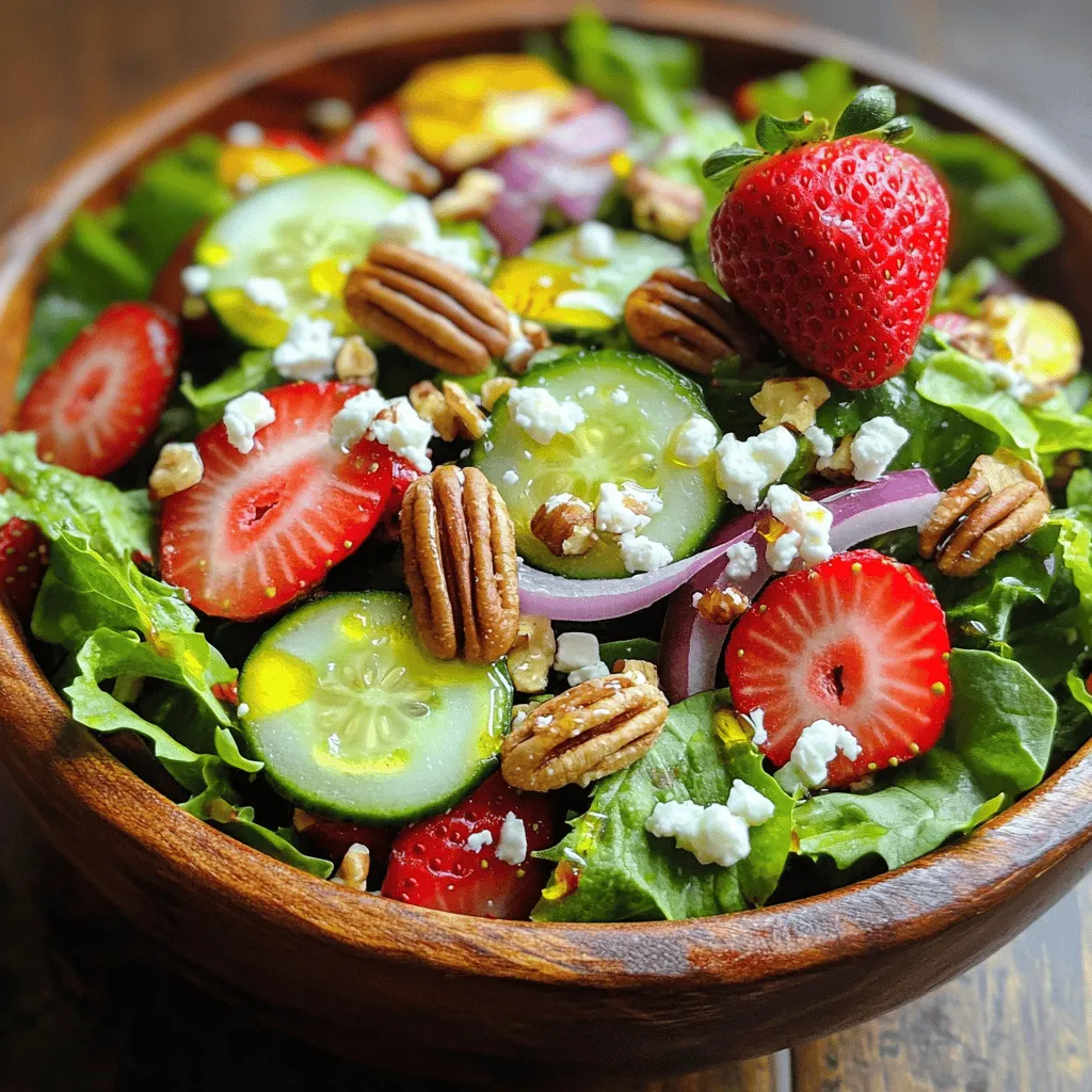 Strawberry Crunch Salad with Champagne Vinaigrette Delight