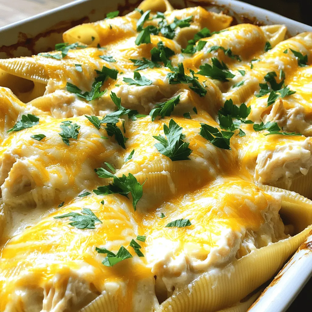 Delicious Chicken Alfredo Stuffed Shells Recipe
