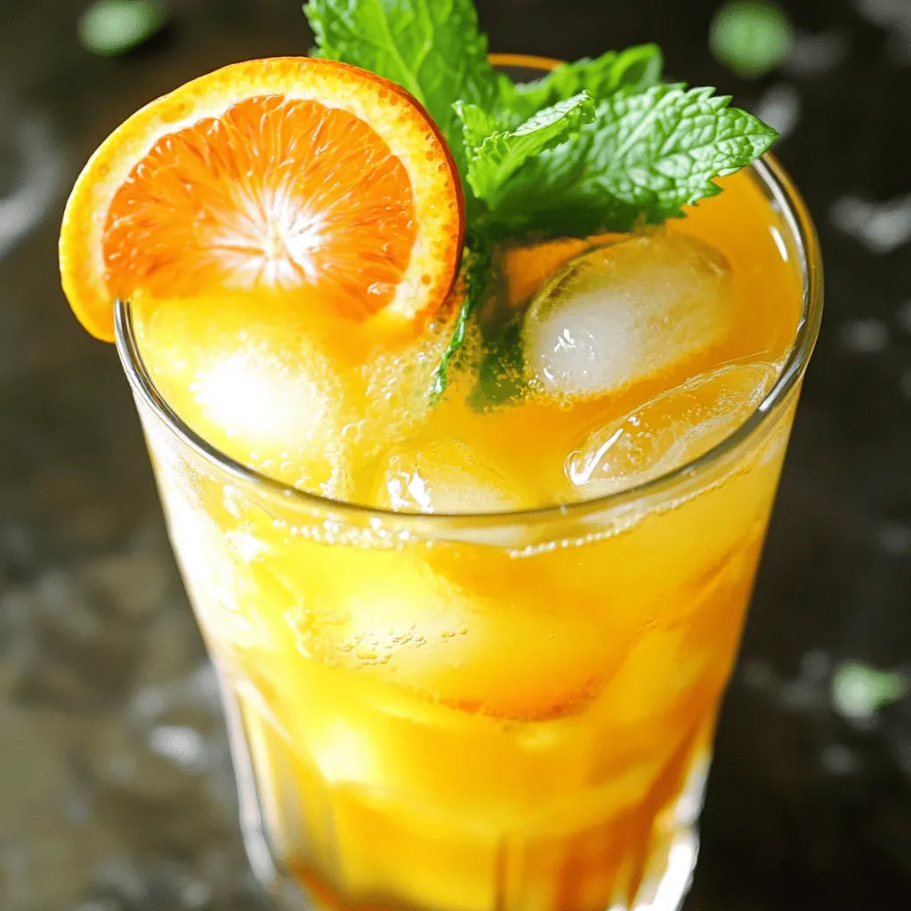 Tangerine Mint Cooler Refreshing Summer Delight