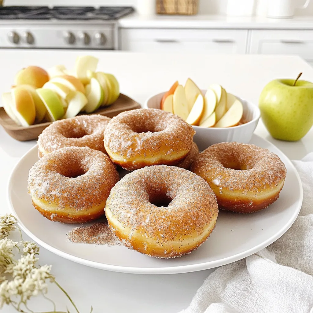 Apple Cider Donuts with Cinnamon Sugar Delight