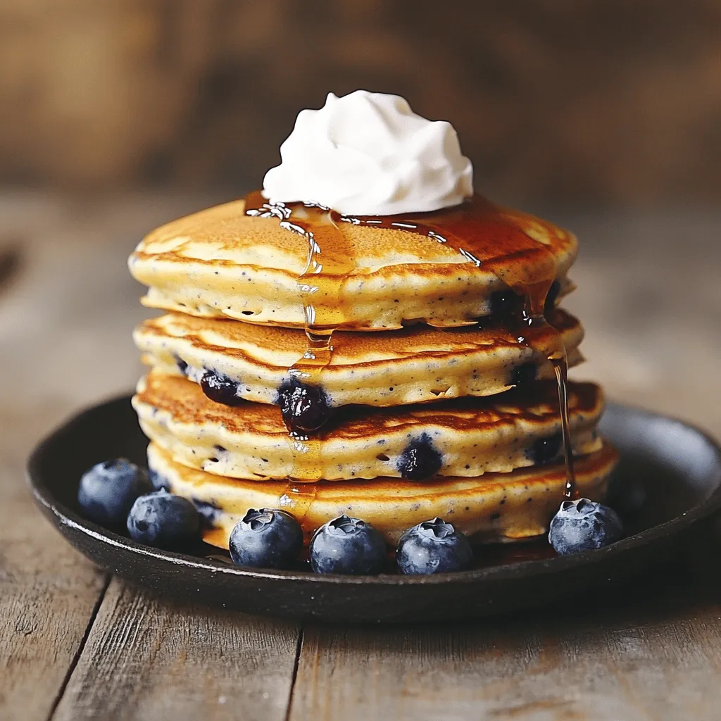 Fluffy Pancakes with Blueberries Simple and Tasty Recipe