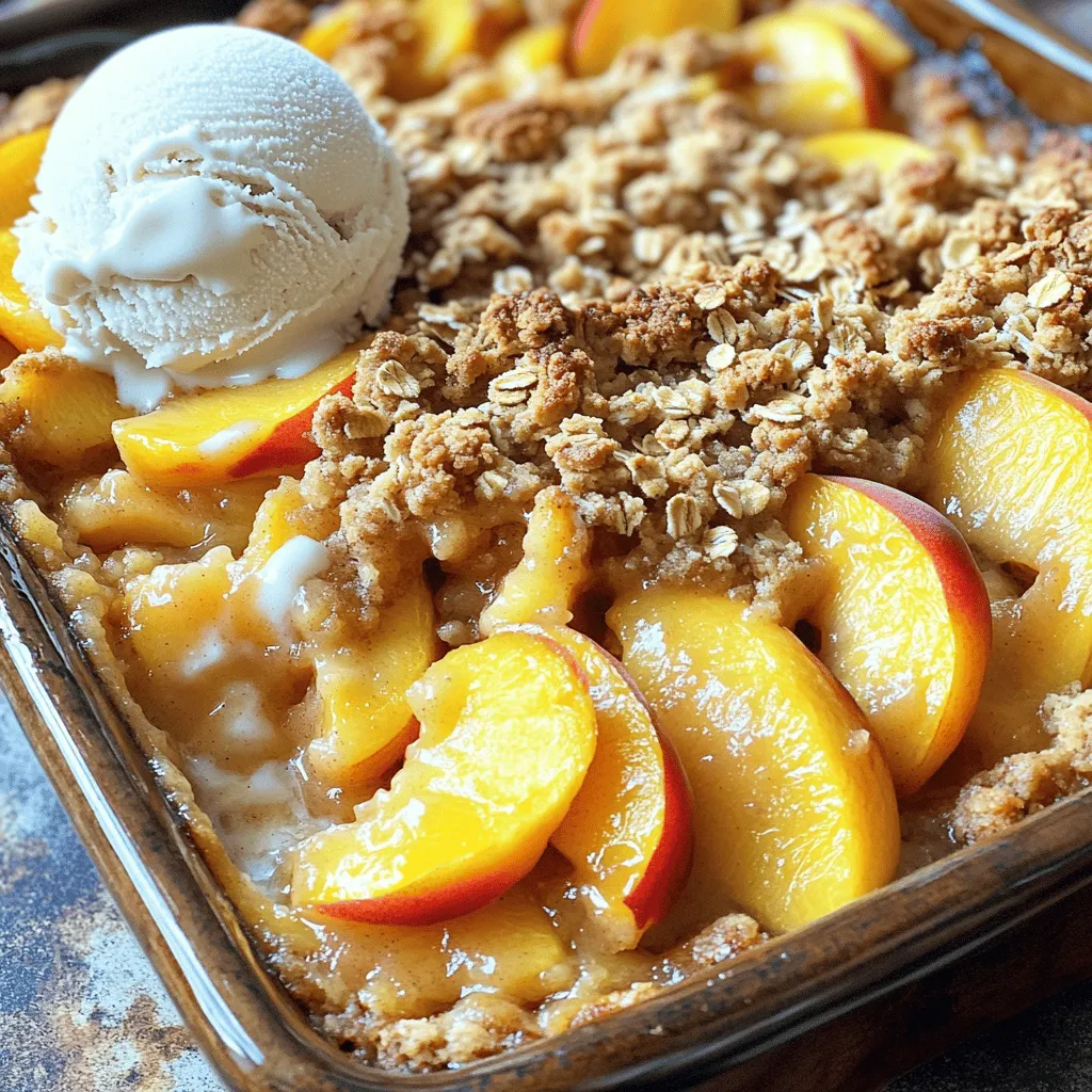 Peach Crisp with Oat Topping Tasty and Simple Recipe