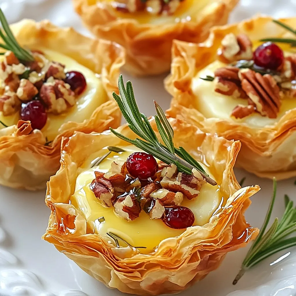 Brie Pecan Cranberry Phyllo Cups Flavorful Snack Delight
