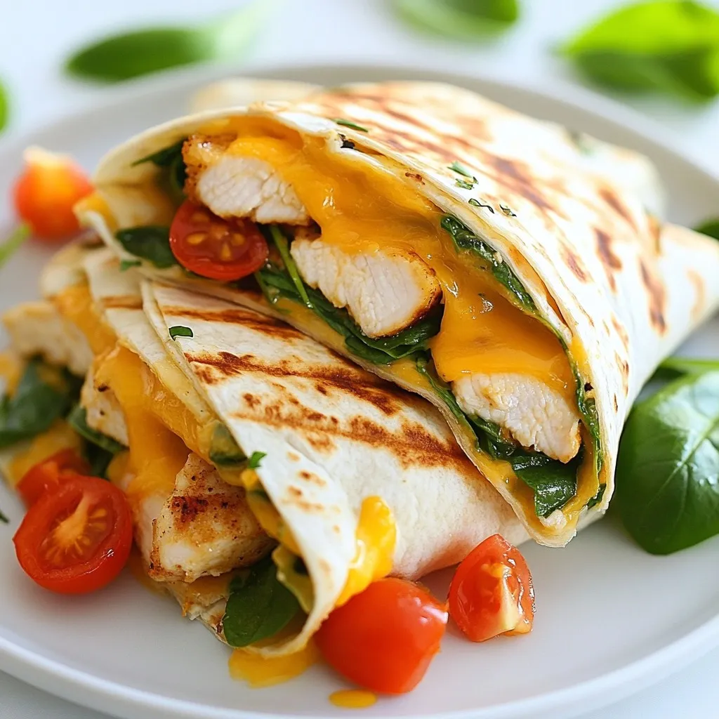 Cheesy Garlic Chicken Wraps Flavorful and Satisfying Meal