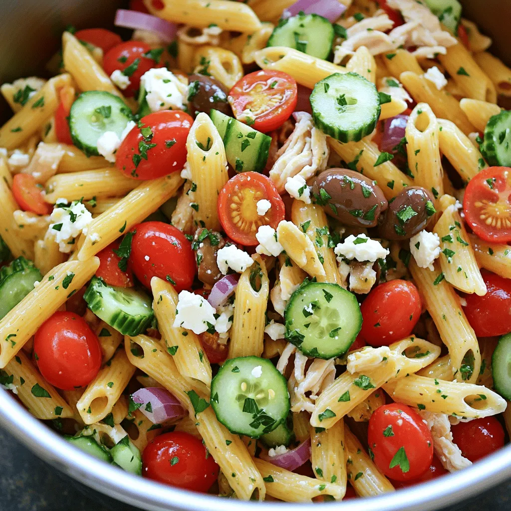 Mediterranean Chicken Pasta Salad Fresh and Flavorful