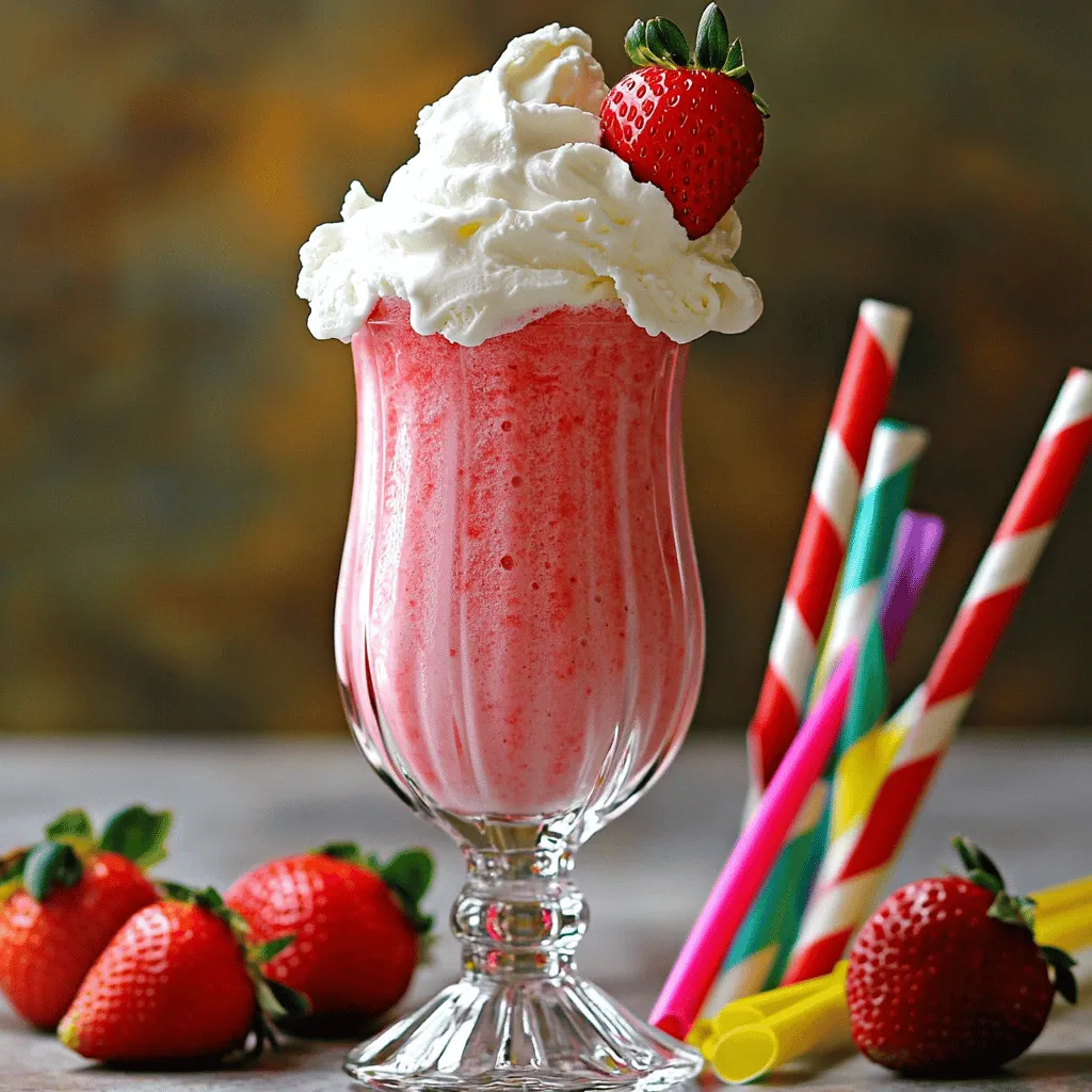Strawberry Milkshake Delightful Treat for Summer