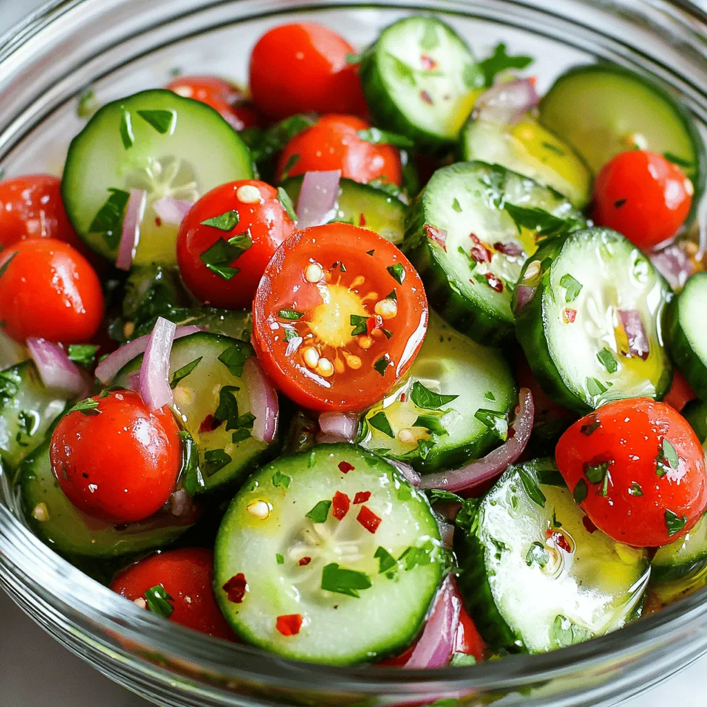 Zesty Marinated Cucumbers and Tomatoes Fresh Delight