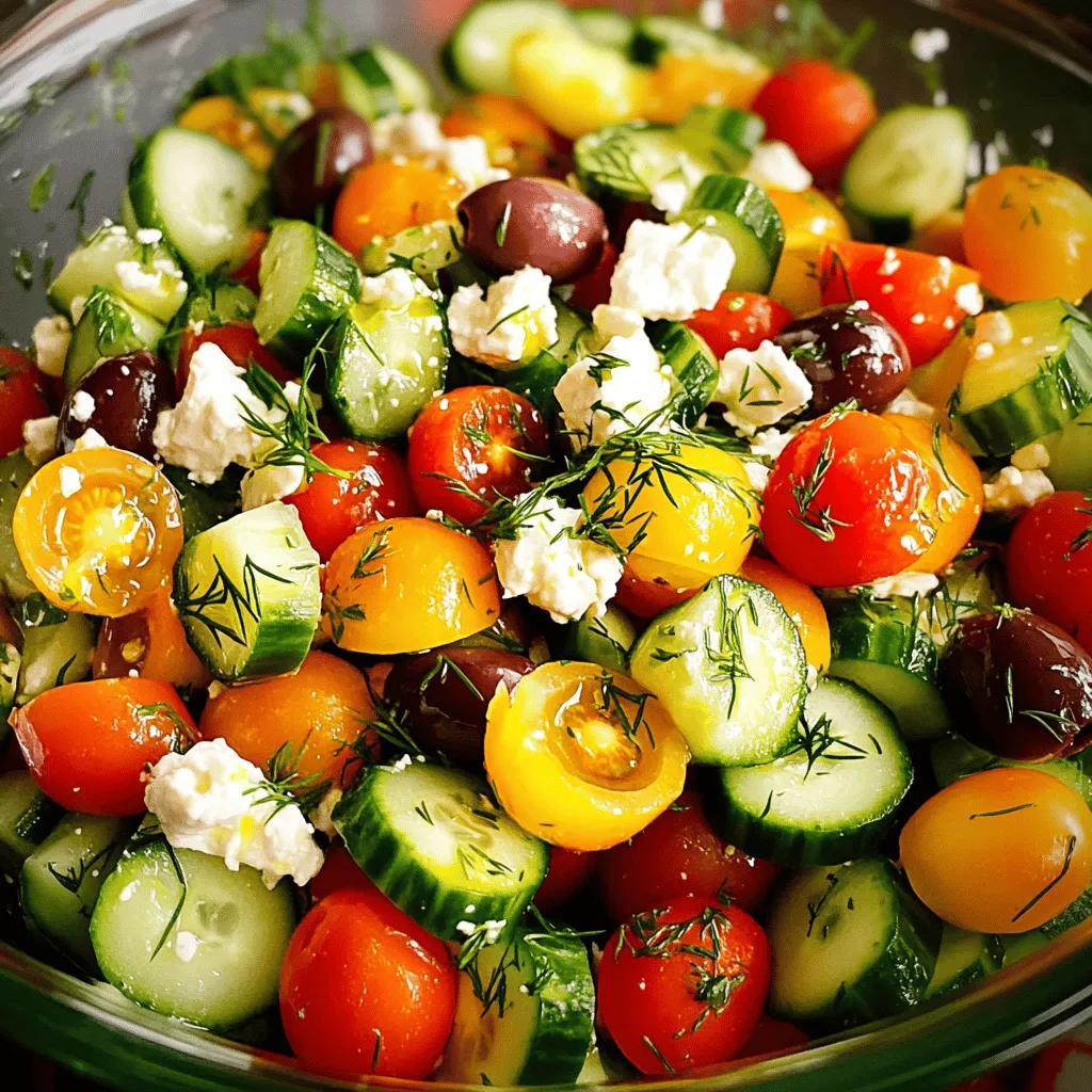 Cucumber Feta Salad Fresh and Flavorful Delight