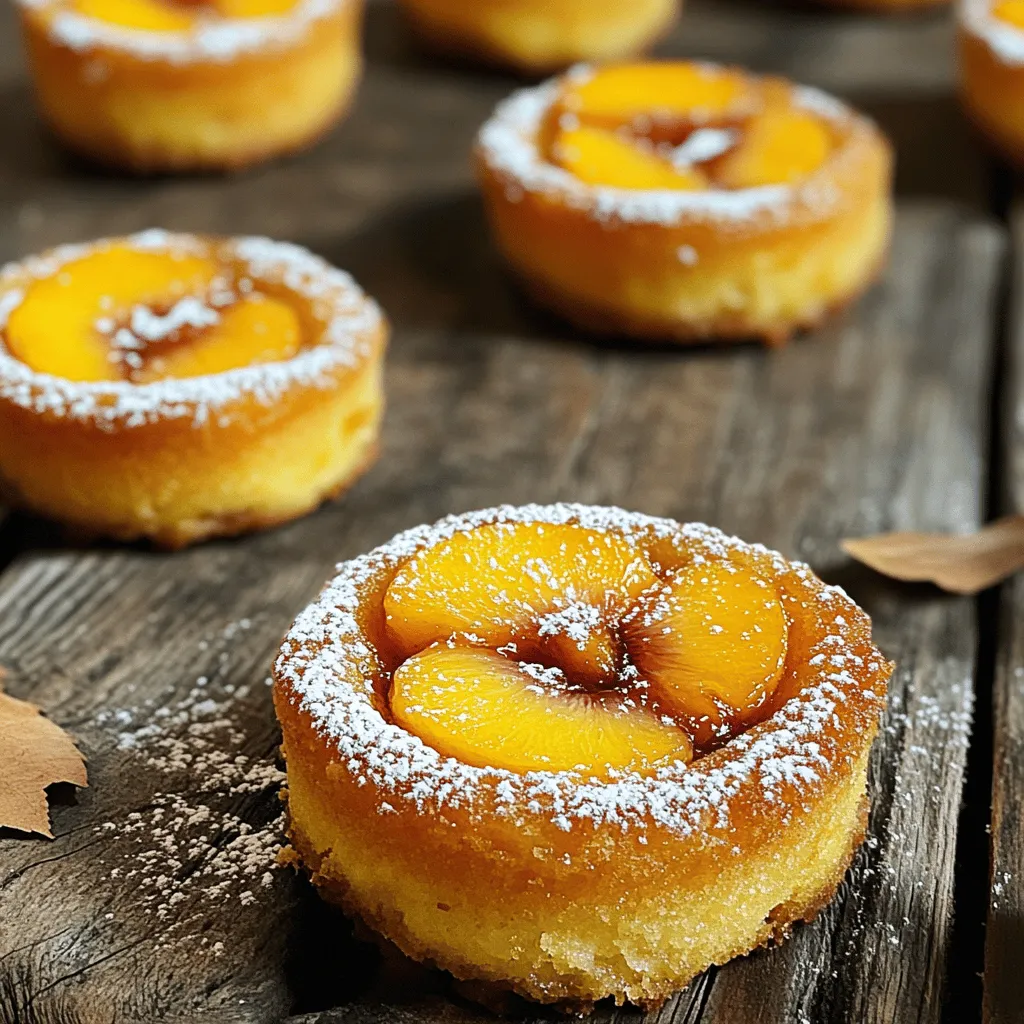 Peach Upside Down Mini Cakes Delightful Dessert Recipe